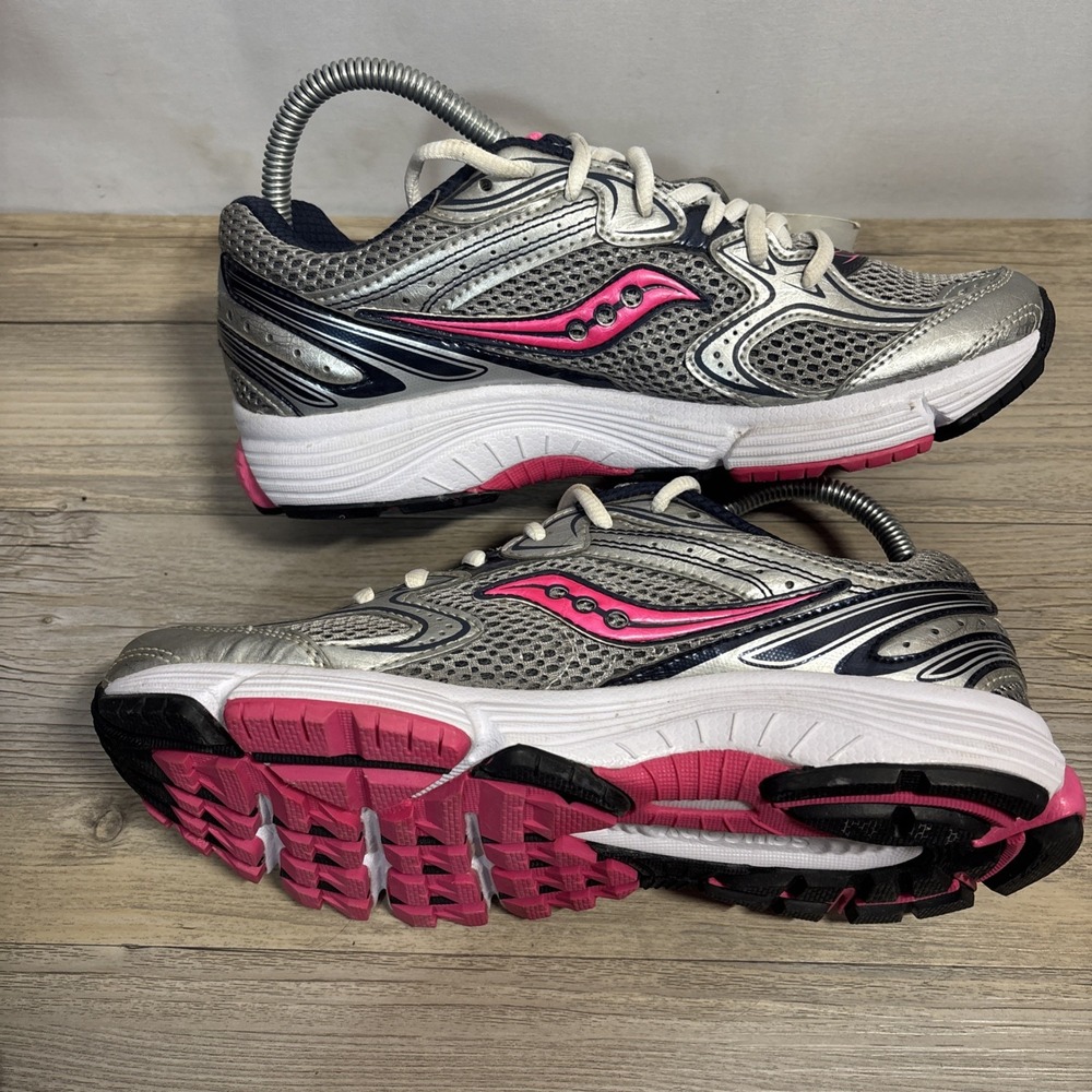 Saucony Liberate Women's 7.5 Gray Silver Pink‎ White Blue Running Shoe S15231-2 - Picture 9 of 10